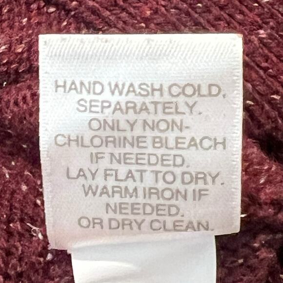 J. Jill Womens Silk Blend Speckled Pullover Knit Sweater Burgundy Size Large - Picture 7 of 7